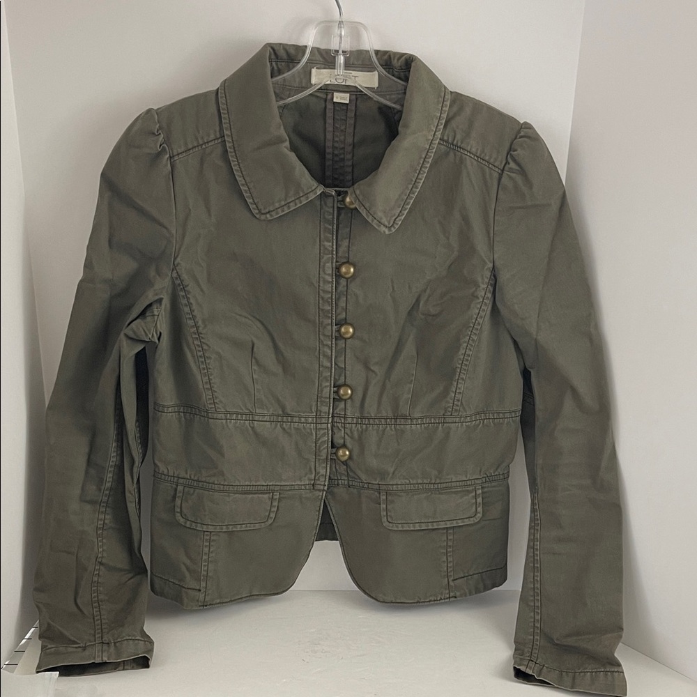 LOFT Khaki Utility Jacket for Women